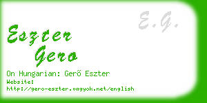 eszter gero business card